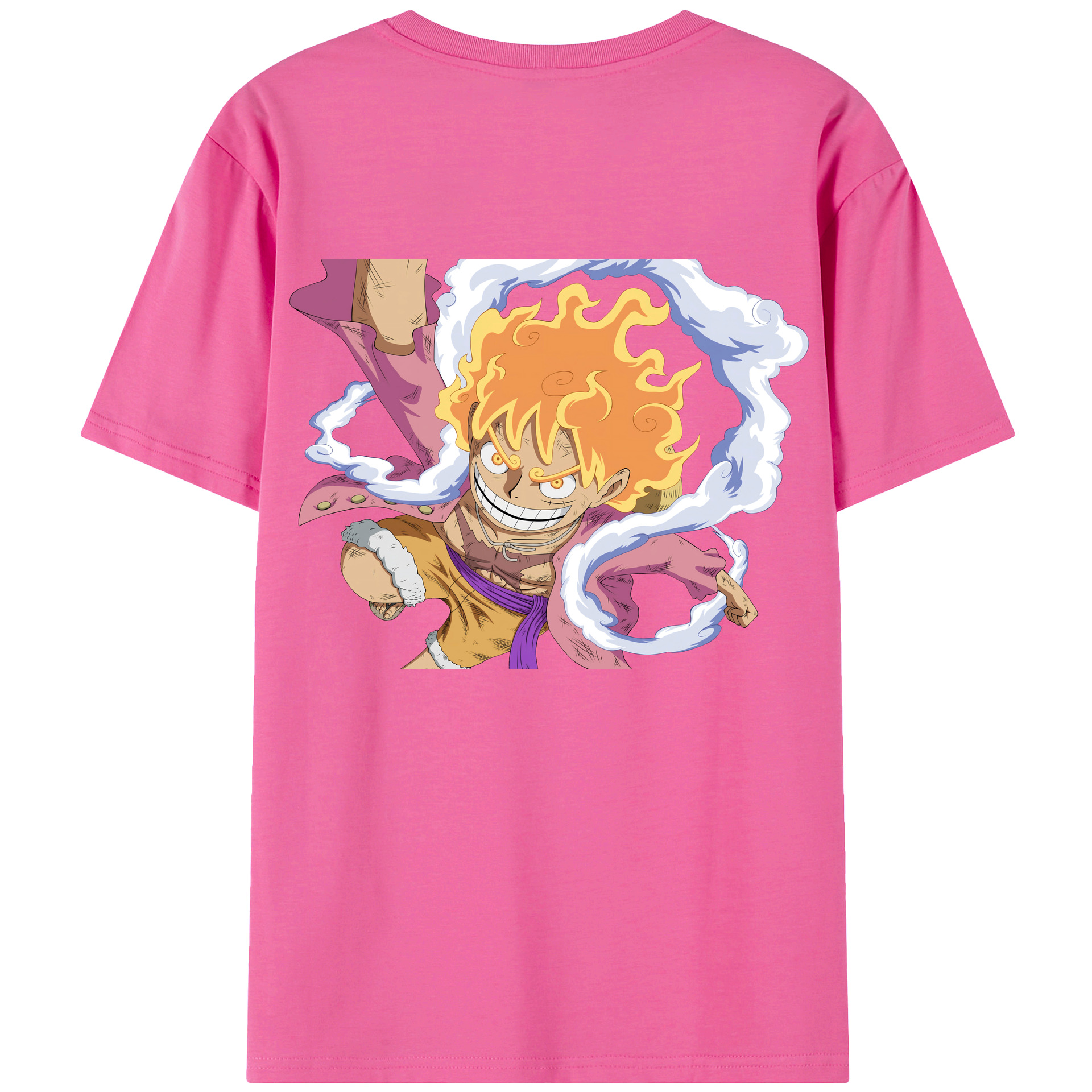 ワンピース モンキー・D・ルフィ ONE PIECE Monkey D. Luffy レディース半袖Tシャツ(バックプリント)